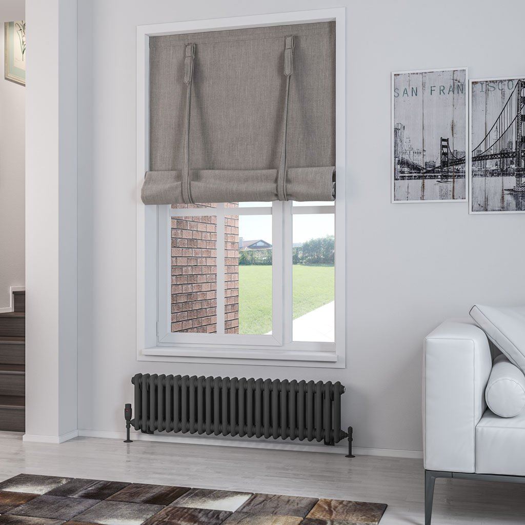 Eastbrook Rivassa Traditional 2 Column Radiator In Matt Anthracite ...