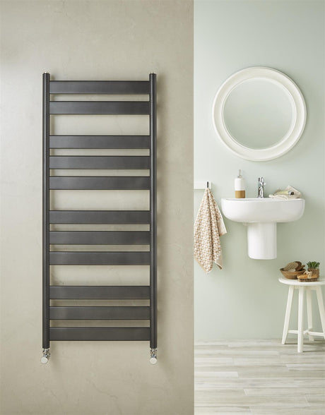 Redroom Azor Straight Vertical Designer Towel Rail in Anthracite