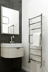 Vogue Ideal Straight Designer Towel Radiator in Polished Stainless Steel