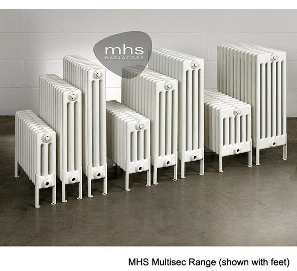 MHS Multisec Traditional 3 Column Radiator in Traffic White