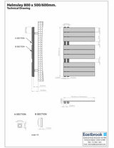 Eastbrook Helmsley Straight Vertical Designer Towel Rail in Matt White