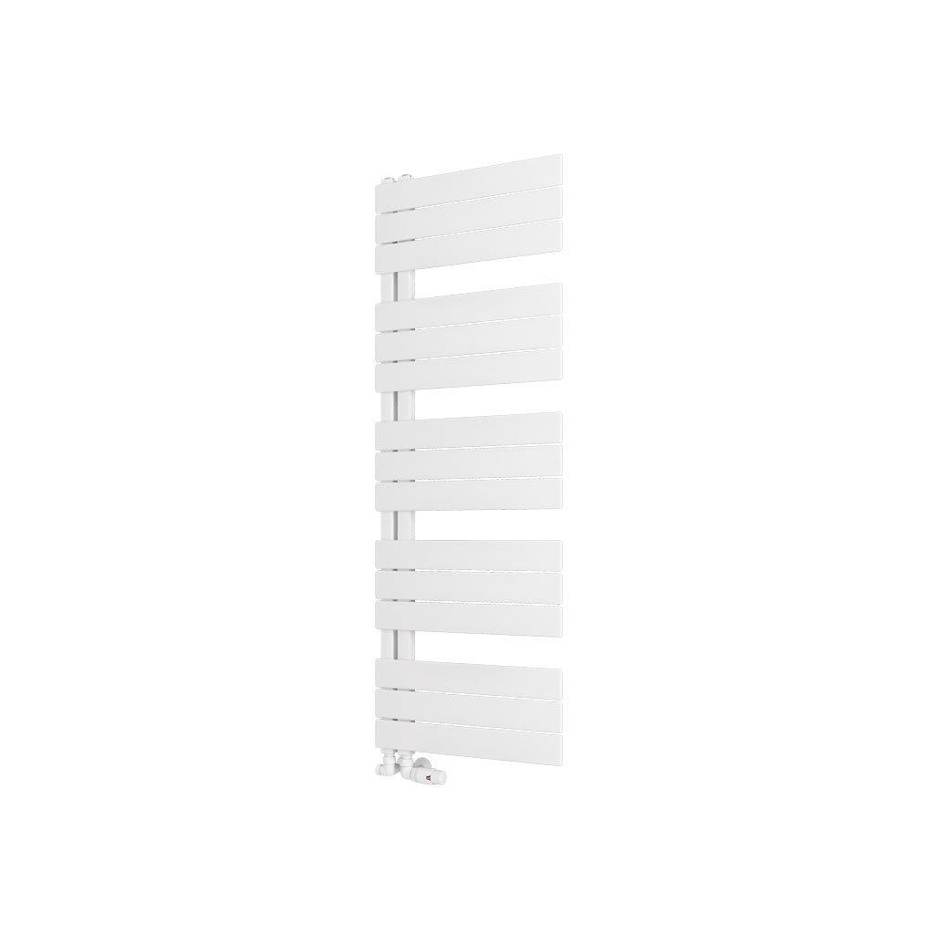 Eastbrook Helmsley Straight Vertical Designer Towel Rail in Matt White