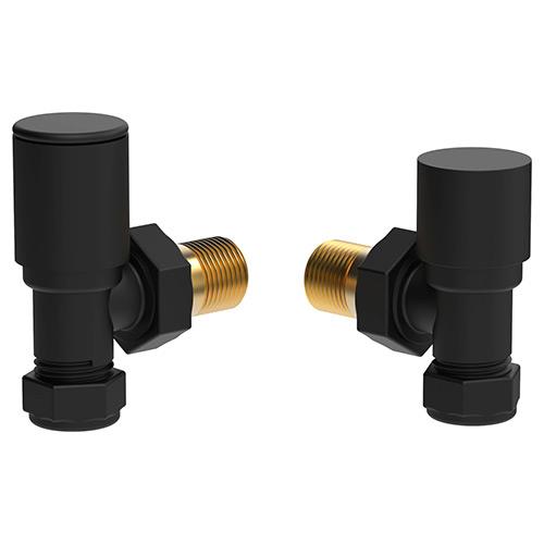 Vogue Arne Round Manual Angled Valves - Matt Black - VL003 15MMAP-ZMB