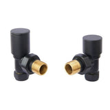 Vogue Arne Round Manual Angled Valves - Matt Black - VL003 15MMAP-ZMB